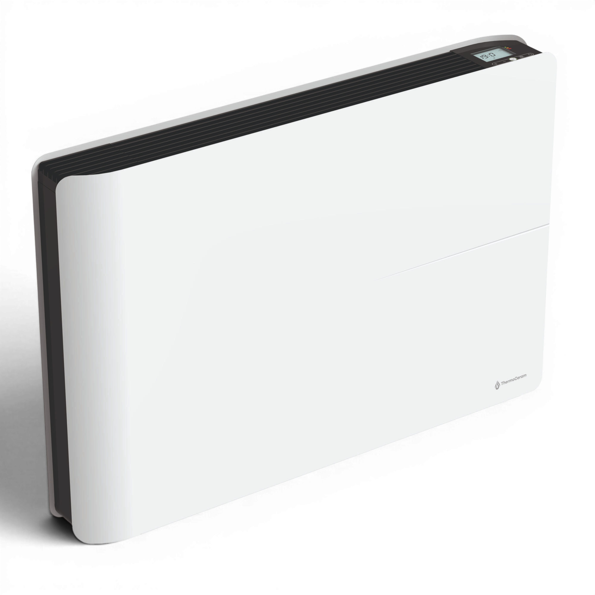 Radiateur électrique connecté 1500W double système de chauffe horizontal Blanc Molia