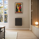 Radiateur Cira 1000 W noir — vue de face en intérieur