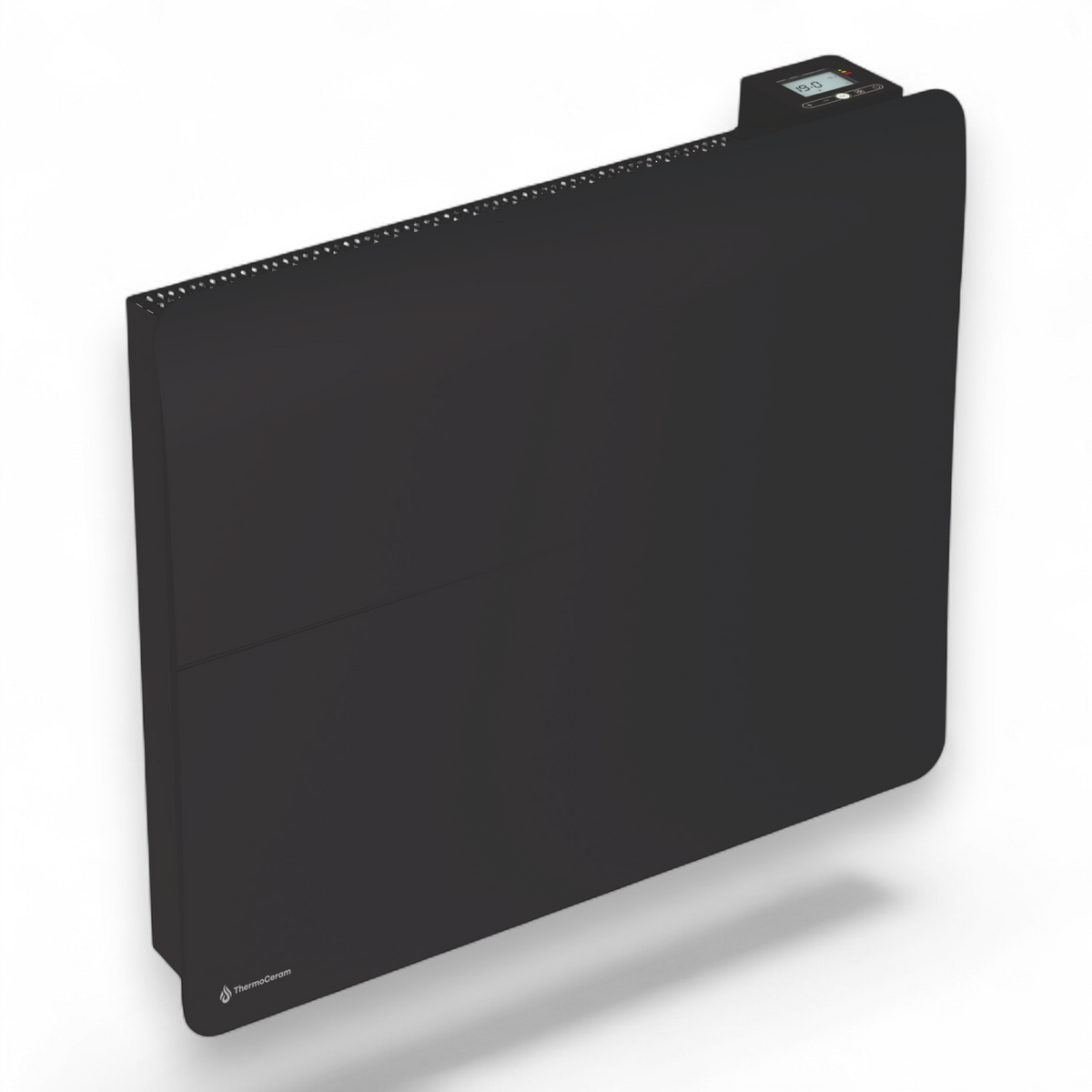 Radiateur électrique connecté 1500W double système de chauffe horizontal Noir Cira