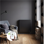 Radiateur électrique connecté 1000W double système de chauffe horizontal Noir Molia - Thermoceram FR